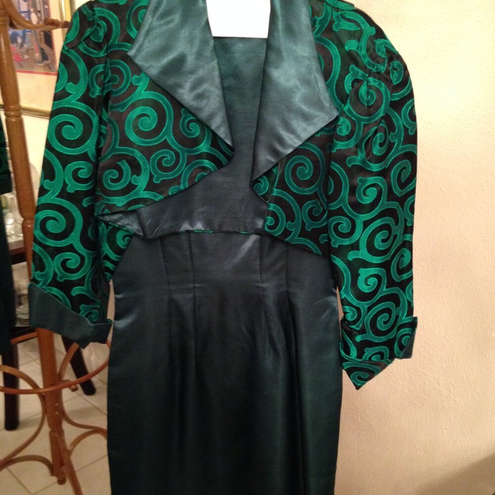 GREEN DRESS -CUSTOM MADE SIZE 8